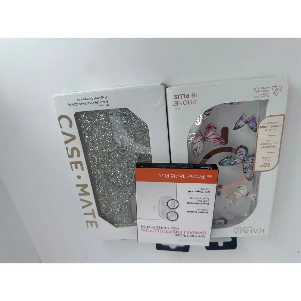 2-Day $55 iPhone 16 Plus Bundle: Case-Mate/Karma + DuraGlass Lens Protector NWT